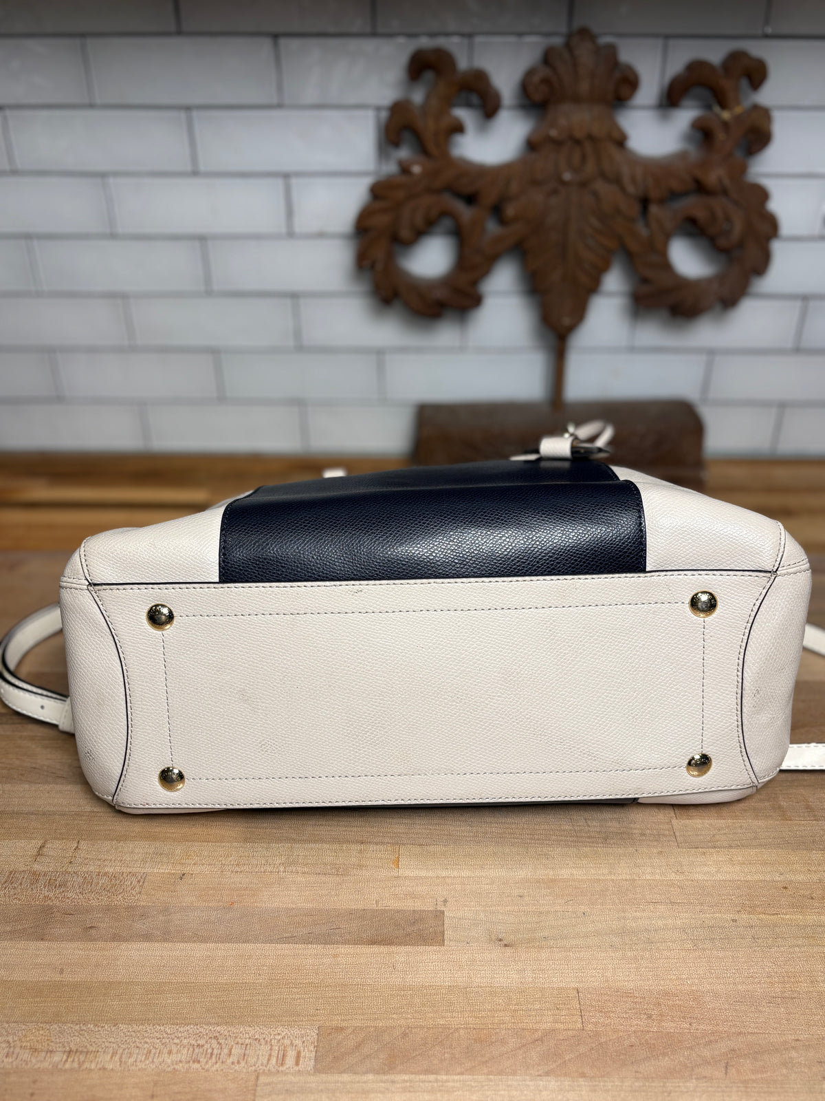 Coach Margot Carryall in Bicolor Crossgrain Leather F34913
