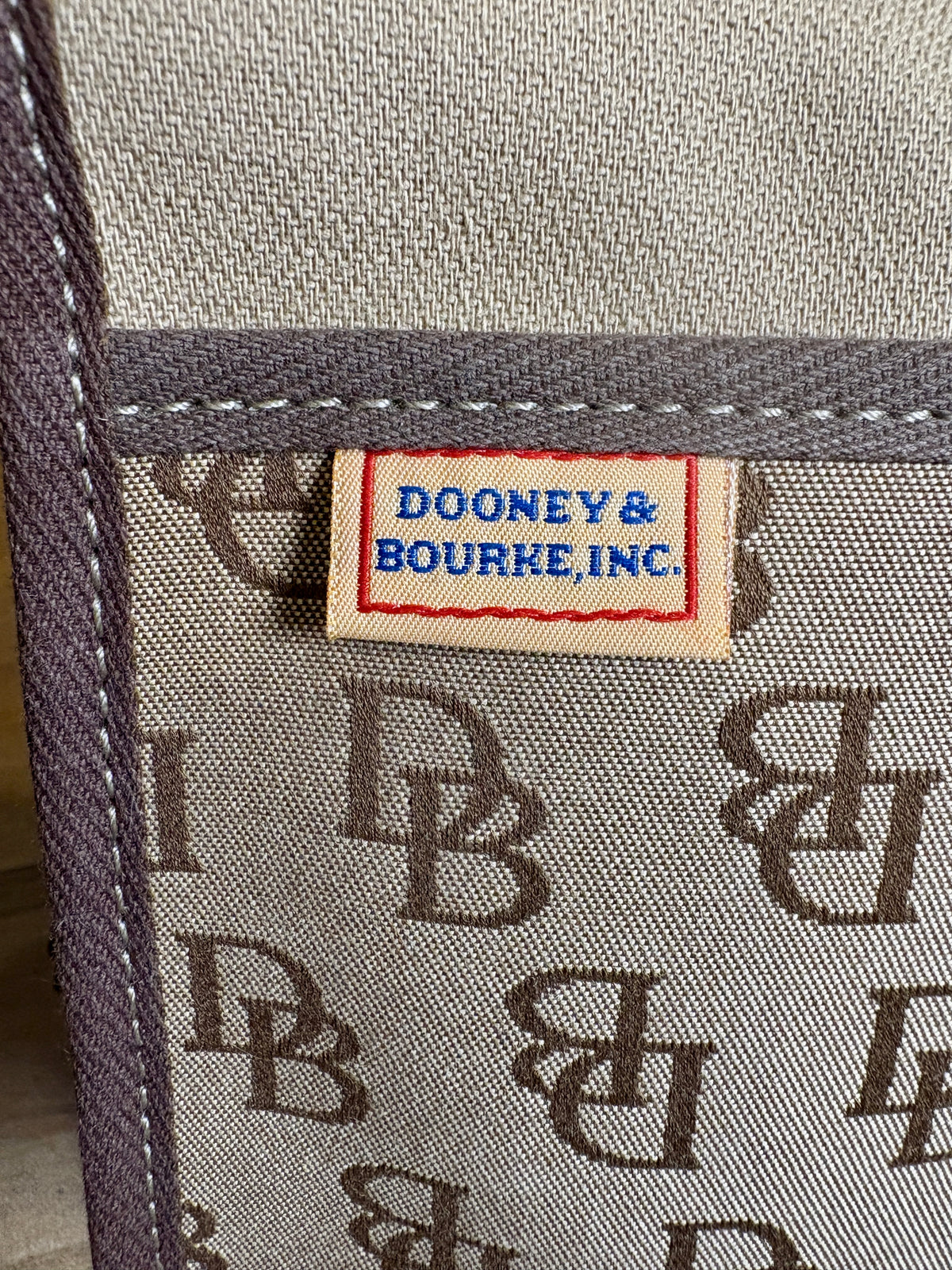 Vintage Dooney & Bourke Signature Davis Tassel Tote