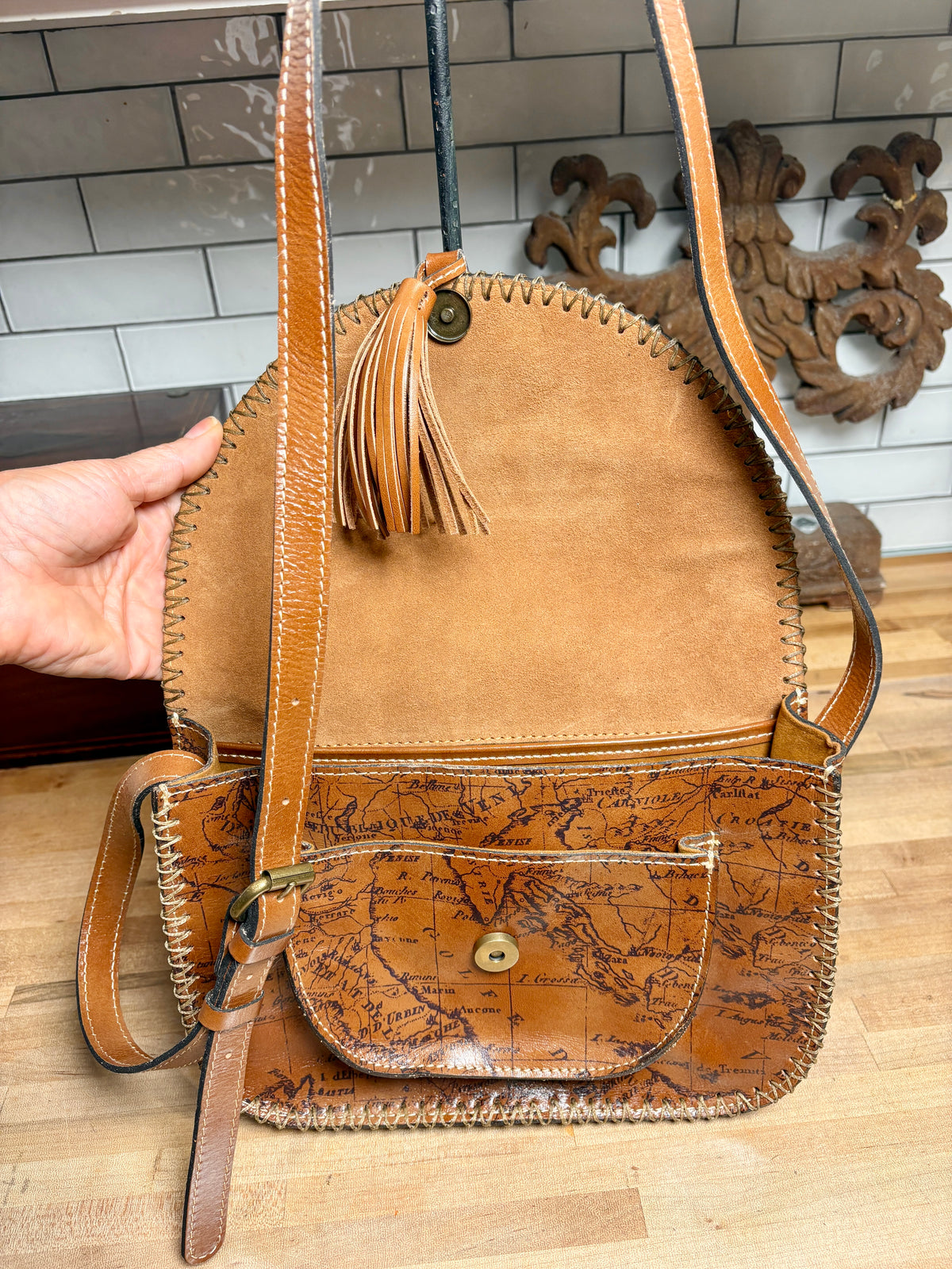 Patricia Nash Beaumont Flap Crossbody Signature Map Collection