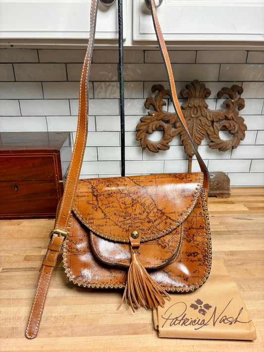 Patricia Nash Beaumont Flap Crossbody Signature Map Collection