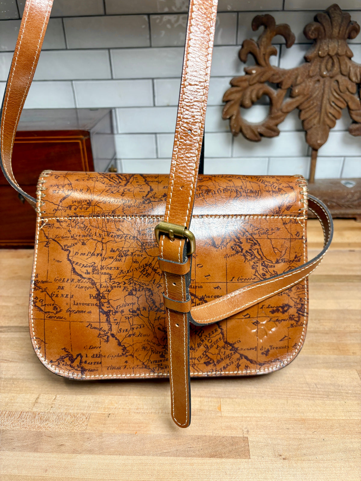 Patricia Nash Beaumont Flap Crossbody Signature Map Collection