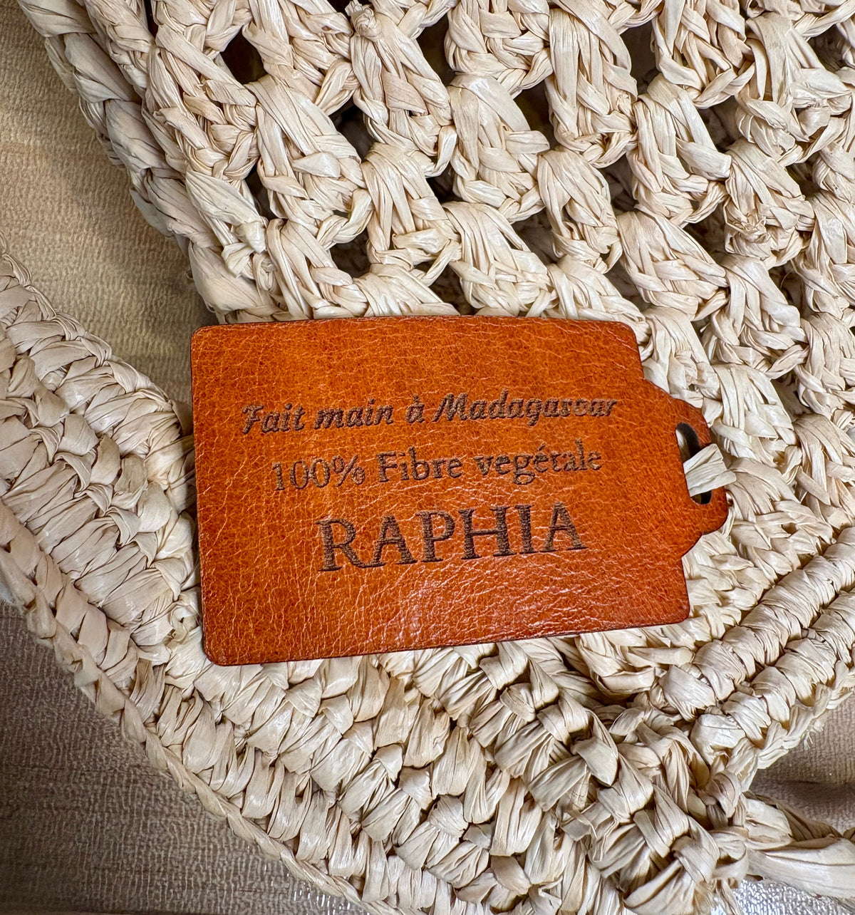 Handwoven Natural Raffia Mesh Tote Bag – Brand New with Tags