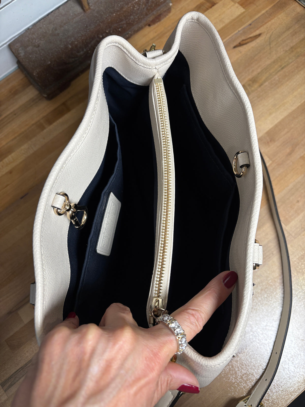 Coach Margot Carryall in Bicolor Crossgrain Leather F34913