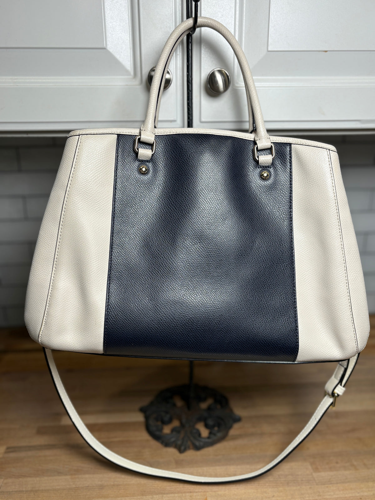 Coach Margot Carryall in Bicolor Crossgrain Leather F34913